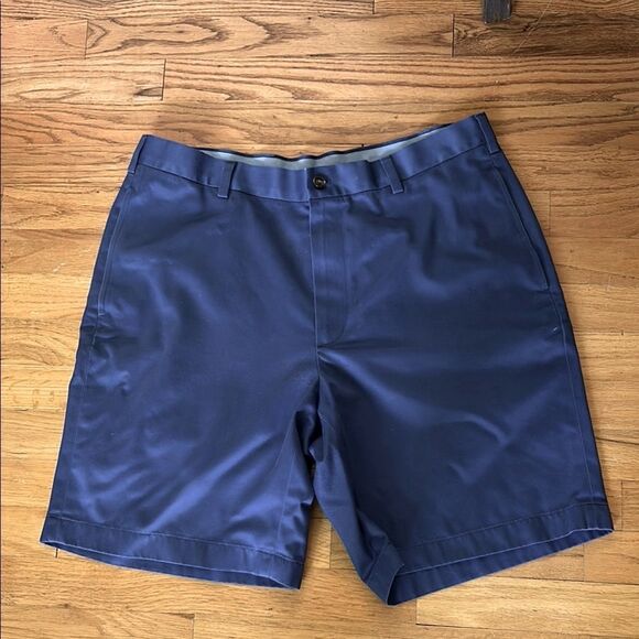 Brooks Brothers Blue cotton Flat Front Shorts - Picture 1 of 4